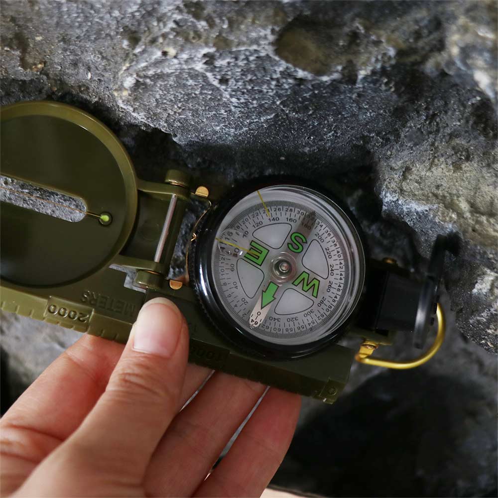 Compass Lensatic - Bussola professionale impermeabile, realizzata in metallo