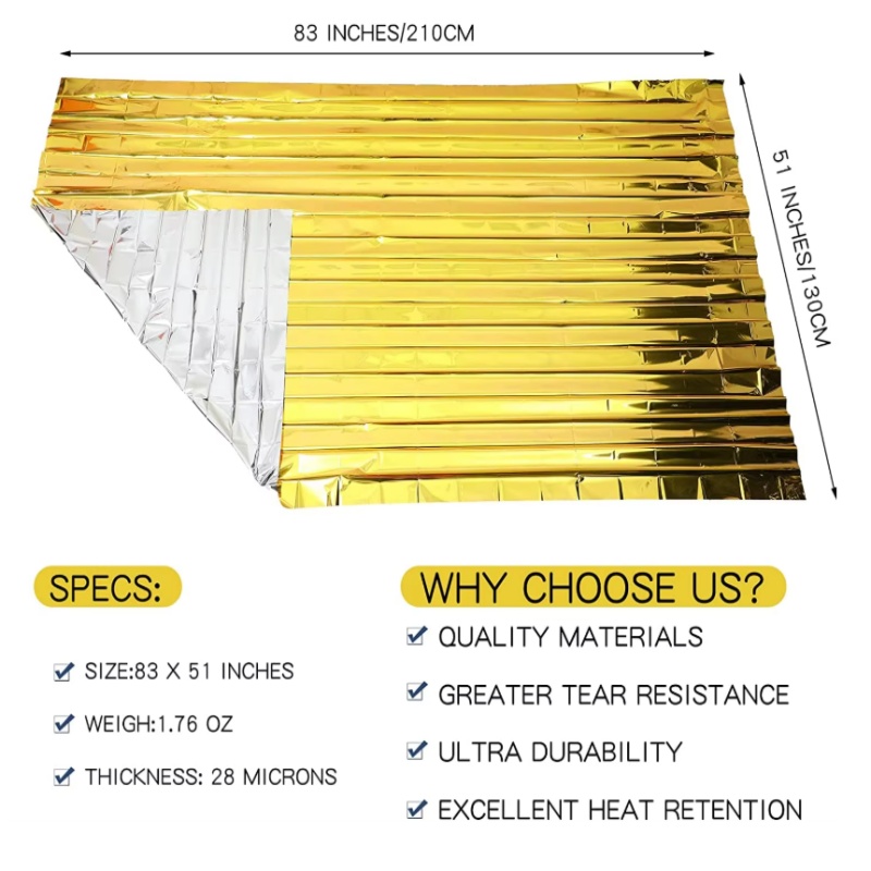 Survival Blanket Reflective - Coperta Termica di Sopravvivenza in Mylar